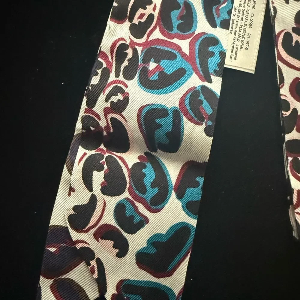 Brand new Fendi twirly Stylish Leopard  design ff all over